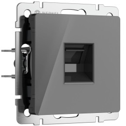 W1181044 Розетка Ethernet RJ-45 (графит акрил) Werkel a064095