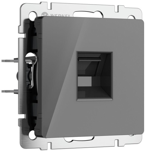 W1181044 Розетка Ethernet RJ-45 (графит акрил) Werkel a064095