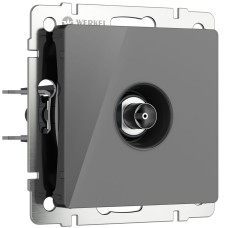 W1183044 ТВ-розетка оконечная (графит акрил) Werkel a064096 W1183044 ТВ-розетка оконечная (графит акрил) Werkel a064096