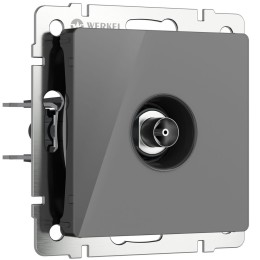 W1183044 ТВ-розетка оконечная (графит акрил) Werkel a064096