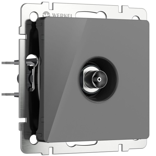 W1183044 ТВ-розетка оконечная (графит акрил) Werkel a064096