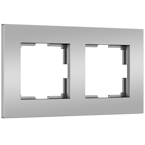 Рамка на 2 поста Slab (серебро матовый) Werkel a062813 W0022965