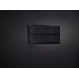 Рамка вертикальная Simon 100 Черный глянцевый, 2 поста/2 модуля, 10002620-138