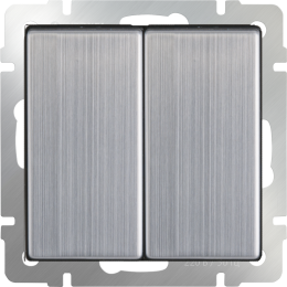 W1122002 Выключатель двухклавишный проходной (глянцевый никель) Antik Werkel a051085