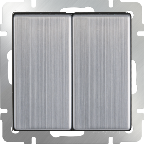 W1122002 Выключатель двухклавишный проходной (глянцевый никель) Antik Werkel a051085