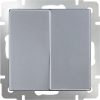 W1122006 Выключатель двухклавишный проходной (серебряный) Antik Werkel a051509