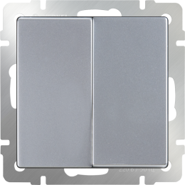 W1122006 Выключатель двухклавишный проходной (серебряный) Antik Werkel a051509