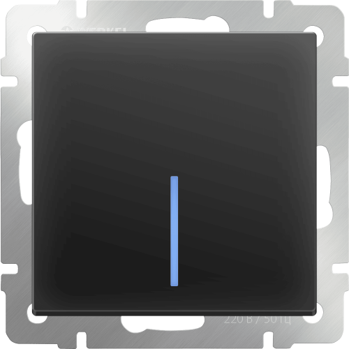 W1112108Выключатель одноклавишный проходной с подсветкой (черный матовый) Antik Werkel a051609