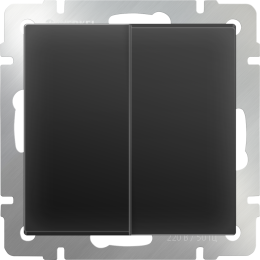 W1122008 Выключатель двухклавишный проходной (черный матовый) Antik Werkel a051621