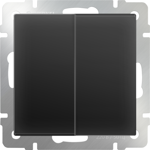 W1122008 Выключатель двухклавишный проходной (черный матовый) Antik Werkel a051621