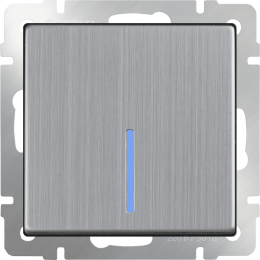 W1112102 Выключатель одноклавишный проходной с подсветкой (глянцевый никель) Antik Werkel a051087