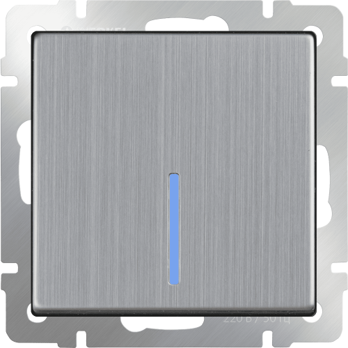 W1112102 Выключатель одноклавишный проходной с подсветкой (глянцевый никель) Antik Werkel a051087