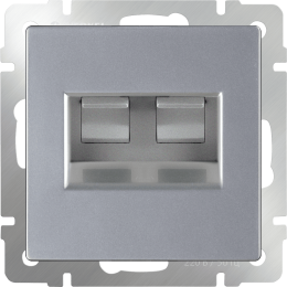 W1181106 Розетка двойная Ethernet RJ-45  (серебряный) Antik Werkel a051523