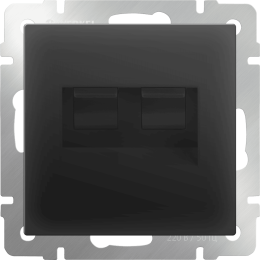 W1182208 Розетка двойная Ethernet RJ-45 (черный матовый) Antik Werkel a051616