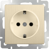 W1171110 Розетка с заземлением и шторками (шампань рифленый) Antik Werkel a051429