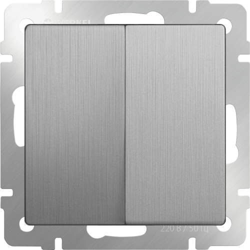 WL09-SW-2G-2W Выключатель двухклавишный проходной (cеребряный рифленый) Antik Werkel a035656 a051357