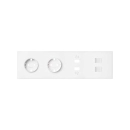 Кит на 4 поста, фронт: накладка на 2 розетки Schuko + 2 з/у USB SC + 2 розетки RJ45 белый матовый Simon 100, 10020403-230
