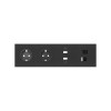 Кит на 4 поста, фронт: накладка на 2 розетки Schuko + 2 з/у USB SC + 2 розетки RJ45 черный матовый Simon 100, 10020403-238