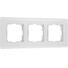 W0033101 Рамка на 3 поста Senso (белый, стекло soft-touch) Werkel a064566 W0033101