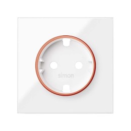 Накладка розетки Schuko UPS белый глянец Simon 100, 1 пост, 10000037-130