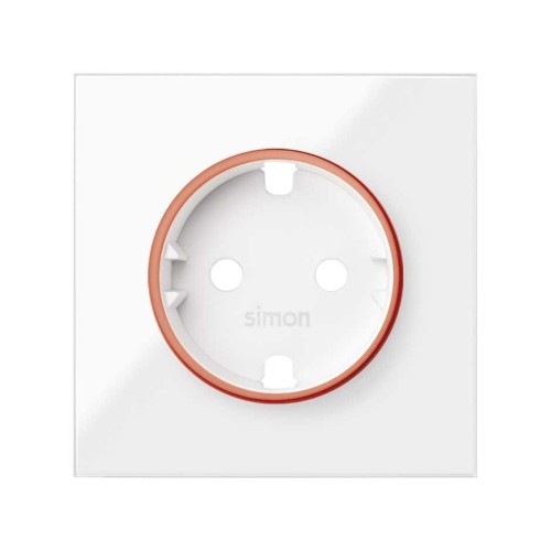 Накладка розетки Schuko UPS белый глянец Simon 100, 1 пост, 10000037-130