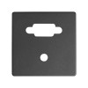 8200091-038 Накладка для коннектора VGA HD15, "мама" + мини-джек 3,5 мм, S82, S82N, S82 Detail, графит Simon
