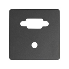 8200091-038 Накладка для коннектора VGA HD15, "мама" + мини-джек 3,5 мм, S82, S82N, S82 Detail, графит Simon 8200091-038 Накладка для коннектора VGA HD15, "мама" + мини-джек 3,5 мм, S82, S82N, S82 Detail, графит Simon