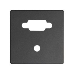 8200091-038 Накладка для коннектора VGA HD15, "мама" + мини-джек 3,5 мм, S82, S82N, S82 Detail, графит Simon