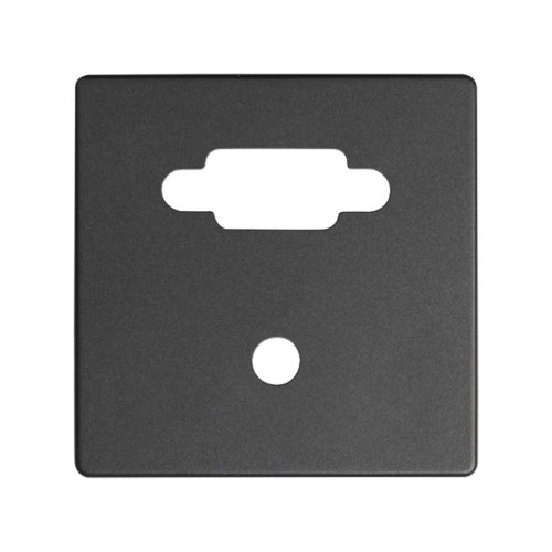 8200091-038 Накладка для коннектора VGA HD15, "мама" + мини-джек 3,5 мм, S82, S82N, S82 Detail, графит Simon