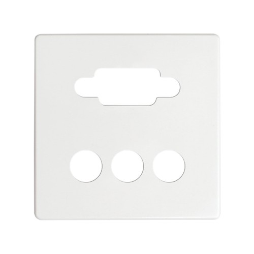 8200092-030 Накладка для коннектора VGA HD15, "мама" + 3RCA, S82, S82N, S82 Detail, белый Simon