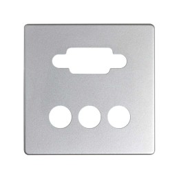 8200092-033 Накладка для коннектора VGA HD15, "мама" + 3RCA, S82, S82N, S82, алюминий Simon