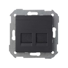 82006-38 Адаптер со шторками на 2 коннектора UTP (RJ45), FTP (RJ45), RJ12, AMP, S82, S82N, S82 Detail, графит Simon 82006-38 Адаптер со шторками на 2 коннектора UTP (RJ45), FTP (RJ45), RJ12, AMP, S82, S82N, S82 Detail, графит Simon