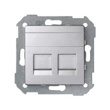 82006-93 Адаптер со шторками на 2 коннектора UTP (RJ45), FTP (RJ45), RJ12, AMP, S82 Detail алюминий Simon 82006-93 Адаптер со шторками на 2 коннектора UTP (RJ45), FTP (RJ45), RJ12, AMP, S82 Detail алюминий Simon
