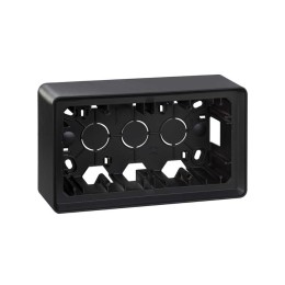 8200760-038 Монтажная коробка для накладного монтажа, 2 поста,  S82 Detail, графит Simon