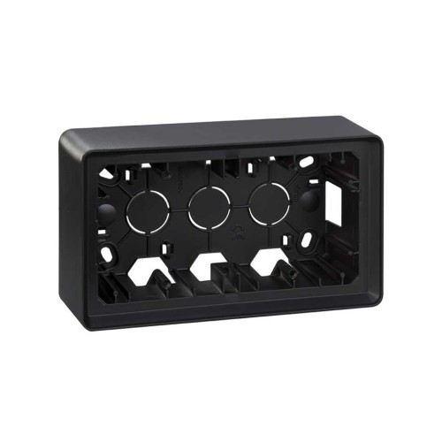 8200760-038 Монтажная коробка для накладного монтажа, 2 поста,  S82 Detail, графит Simon