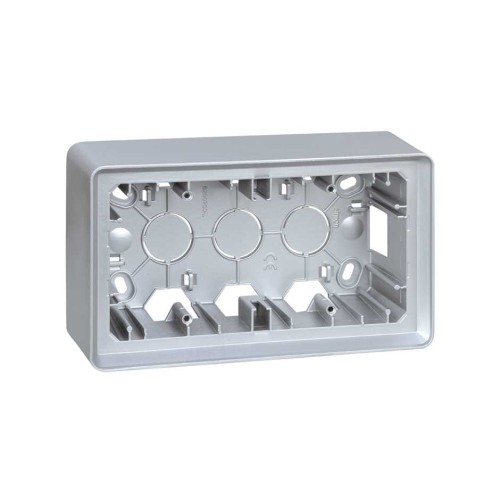 8200760-093 Монтажная коробка для накладного монтажа, 2 поста,  S82 Detail, алюминий Simon