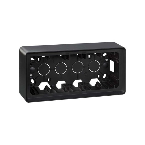 8200770-038 Монтажная коробка для накладного монтажа, 3 поста,  S82 Detail, графит Simon