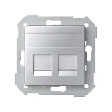 82009-33 Адаптер со шторками на 2 коннектора UTP (RJ45), SYSTIMAX, S82, S82N, алюминий Simon 82009-33 Адаптер со шторками на 2 коннектора UTP (RJ45), SYSTIMAX, S82, S82N, алюминий Simon