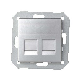 82009-33 Адаптер со шторками на 2 коннектора UTP (RJ45), SYSTIMAX, S82, S82N, алюминий Simon