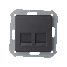 82009-38 Адаптер со шторками на 2 коннектора UTP (RJ45), SYSTIMAX, S82, S82N, S82 Detail, графит Simon 82009-38 Адаптер со шторками на 2 коннектора UTP (RJ45), SYSTIMAX, S82, S82N, S82 Detail, графит Simon