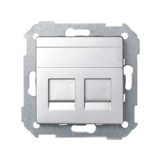 82009-93 Адаптер со шторками на 2 коннектора UTP (RJ45), SYSTIMAX, S82 Detail, алюминий Simon 82009-93 Адаптер со шторками на 2 коннектора UTP (RJ45), SYSTIMAX, S82 Detail, алюминий Simon