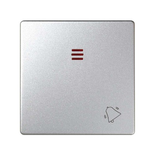 82015-93 Клавиша с пиктограммой "звонок" для кнопочного выключателя с подсветкой, S82 Detail алюминий Simon