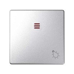 82016-93 Клавиша с пиктограммой "лампа" для кнопочного выключателя с подсветкой, S82 Detail алюминий Simon