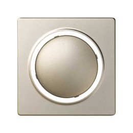 82034-34 Накладка на на светорегулятор с голубой подсветкой основной, нажимной (проходной), S82, S82N, шампан Simon