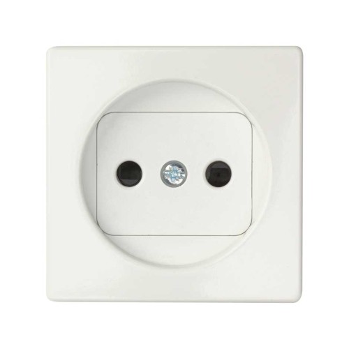 82040-30 Накладка на розетку двухполюсную 2Р без заземления, с защитными шторками, S82, S82N, S82 Detail, бел Simon
