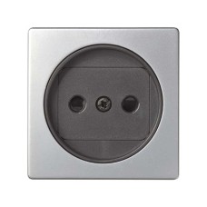 82040-33 Накладка на розетку двухполюсную 2Р без заземления, с защитными шторками, S82, S82N, алюминий-графит Simon 82040-33 Накладка на розетку двухполюсную 2Р без заземления, с защитными шторками, S82, S82N, алюминий-графит Simon