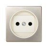 82040-64 Накладка на розетку двухполюсную 2Р без заземления, с защитными шторками, S82, S82N, шампань-слонова Simon
