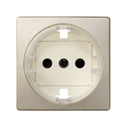 82043-34 Накладка на 2-х полюсн. розетку 2P+E с заземл. с уменьш.глубиной уст., S82,82Н,82Д,шампань Simon