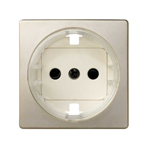 82043-34 Накладка на 2-х полюсн. розетку 2P+E с заземл. с уменьш.глубиной уст., S82,82Н,82Д,шампань Simon