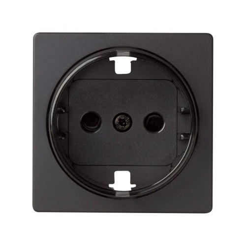 82043-38 Накладка на 2-х полюсн. розетку 2P+E с заземл. с уменьш.глубиной уст., S82,82Н,82Д,графит Simon